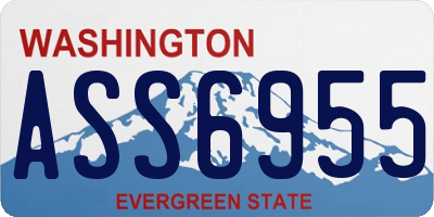 WA license plate ASS6955