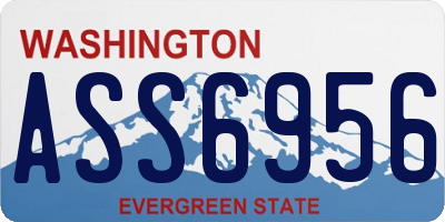 WA license plate ASS6956