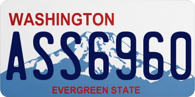 WA license plate ASS6960