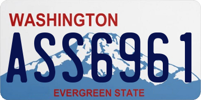 WA license plate ASS6961