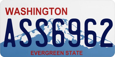 WA license plate ASS6962
