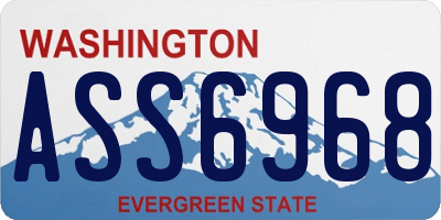 WA license plate ASS6968