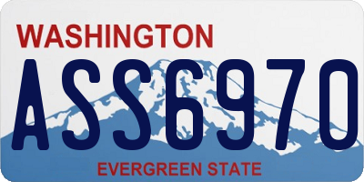 WA license plate ASS6970
