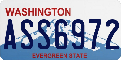 WA license plate ASS6972