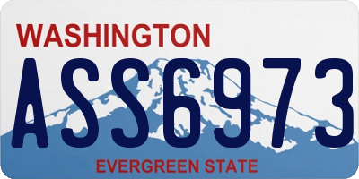 WA license plate ASS6973