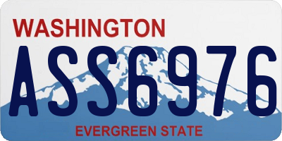 WA license plate ASS6976