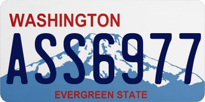 WA license plate ASS6977