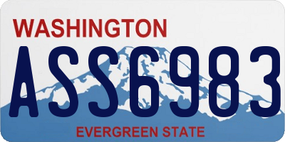 WA license plate ASS6983