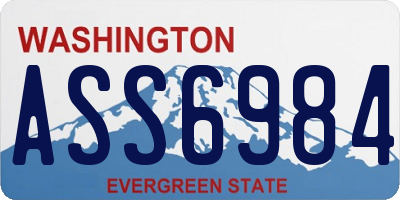 WA license plate ASS6984