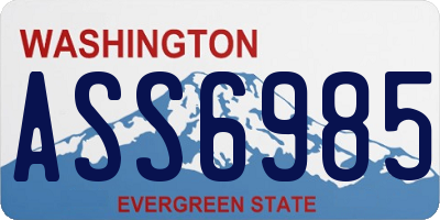 WA license plate ASS6985