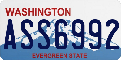 WA license plate ASS6992