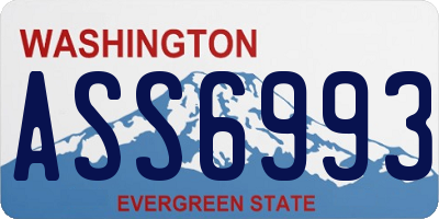 WA license plate ASS6993