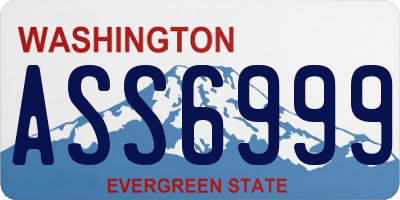 WA license plate ASS6999