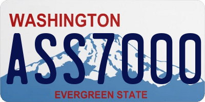 WA license plate ASS7000