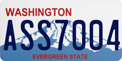 WA license plate ASS7004