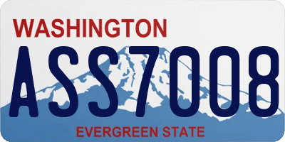 WA license plate ASS7008