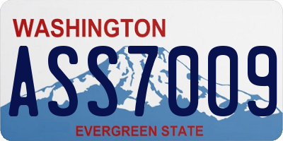 WA license plate ASS7009