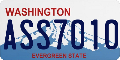 WA license plate ASS7010