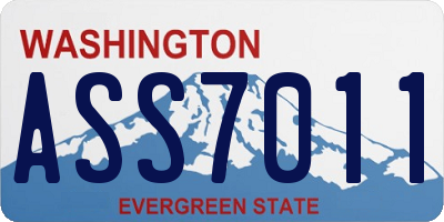 WA license plate ASS7011