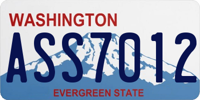 WA license plate ASS7012