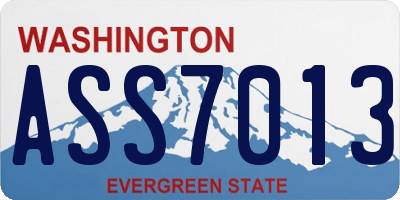 WA license plate ASS7013
