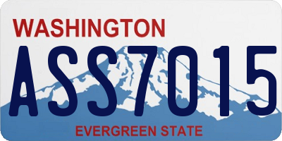 WA license plate ASS7015