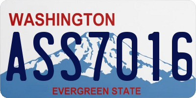 WA license plate ASS7016