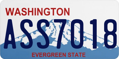 WA license plate ASS7018