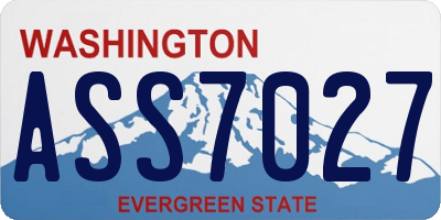 WA license plate ASS7027