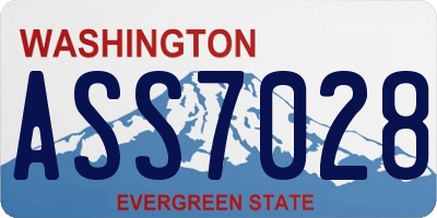 WA license plate ASS7028