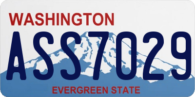 WA license plate ASS7029