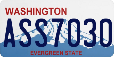 WA license plate ASS7030