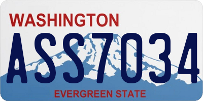 WA license plate ASS7034