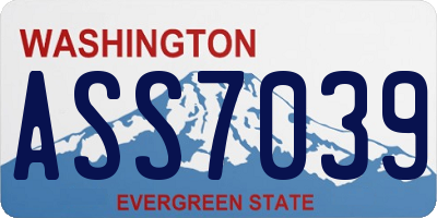 WA license plate ASS7039