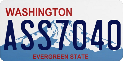 WA license plate ASS7040