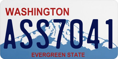 WA license plate ASS7041