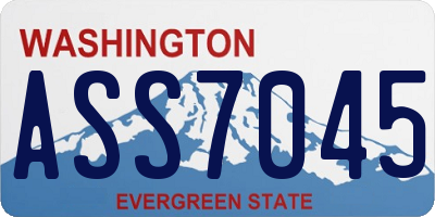 WA license plate ASS7045