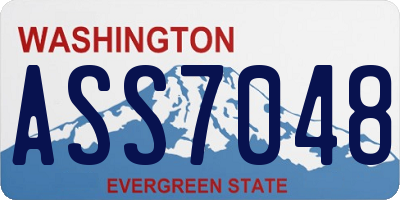 WA license plate ASS7048