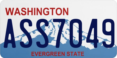 WA license plate ASS7049