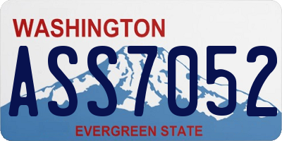 WA license plate ASS7052