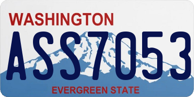 WA license plate ASS7053