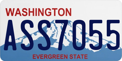 WA license plate ASS7055