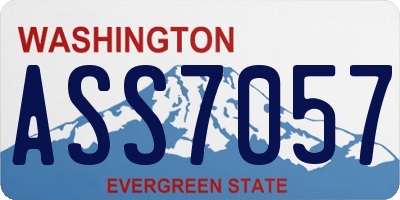 WA license plate ASS7057