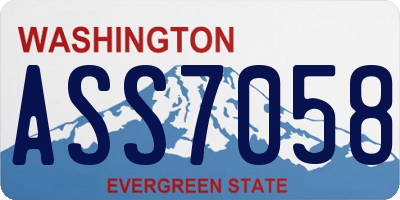 WA license plate ASS7058