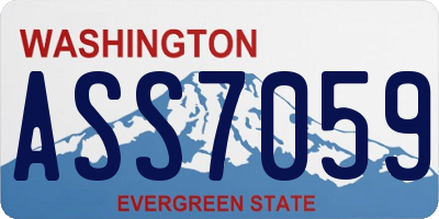 WA license plate ASS7059