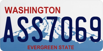 WA license plate ASS7069