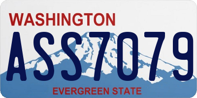 WA license plate ASS7079