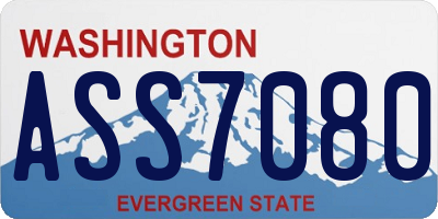 WA license plate ASS7080