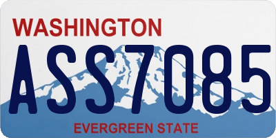 WA license plate ASS7085