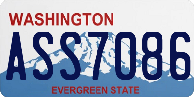 WA license plate ASS7086